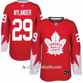 Män Ishockey Toronto Maple Leafs Tröja William Nylander 29 Adidas 2017-2018 Röd Alternate Authentic